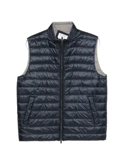 Herno Zip-fastening Quilted Gilet In Black