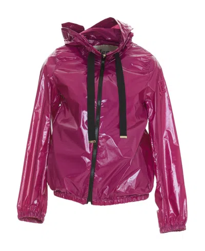 Herno Zip-front Hooded Jacket In Red