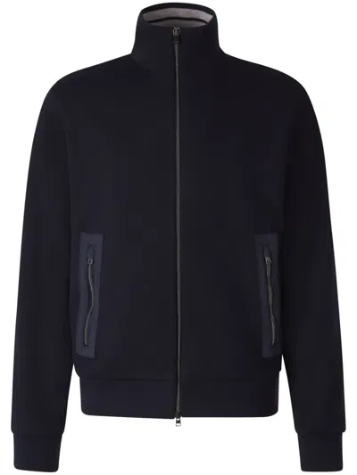 HERNO ZIP-FRONT PIQUÉ CARDIGAN