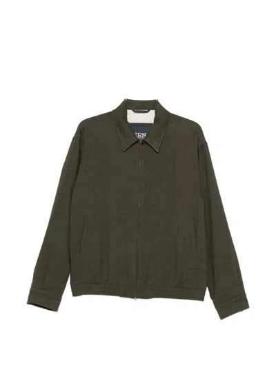 Herno Zip Jacket In Green