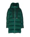 Herno Zip Padded Down Coat In Green