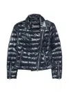 Herno Zip Quilted Jacket In Blue