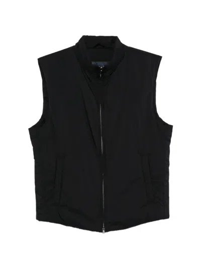 Herno Zip Sleeveless Gilet In Black