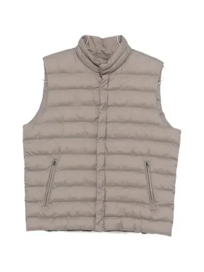 Herno Zip Sleeveless Jacket In Gray