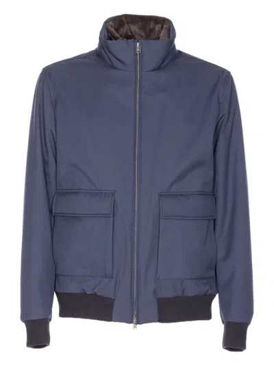HERNO ZIP-UP BOMBER JACKET