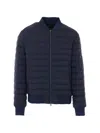 Herno Blue Down Jacket With Frontal Zip Closure In Blue