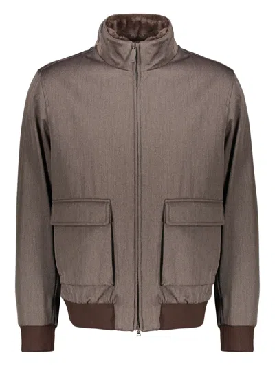 HERNO ZIP-UP BOMBER JACKET