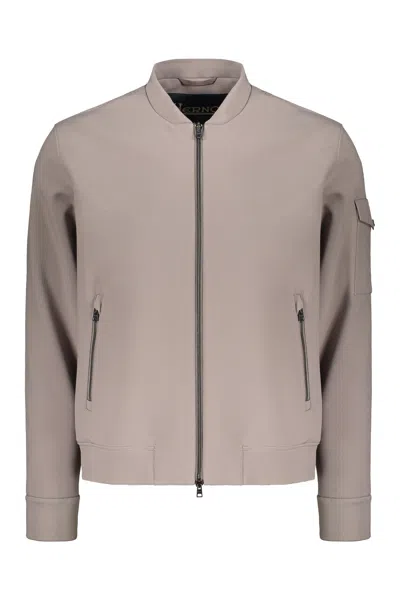 HERNO ZIP-UP BOMBER JACKET