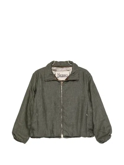 HERNO ZIP-UP BOMBER JACKET