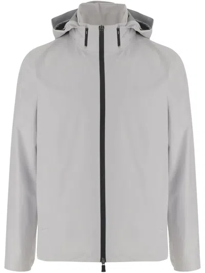 Herno Zip-up Bomber Jacket In Weiss