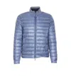 Herno Light Down Crewneck Jacket In Azzurro