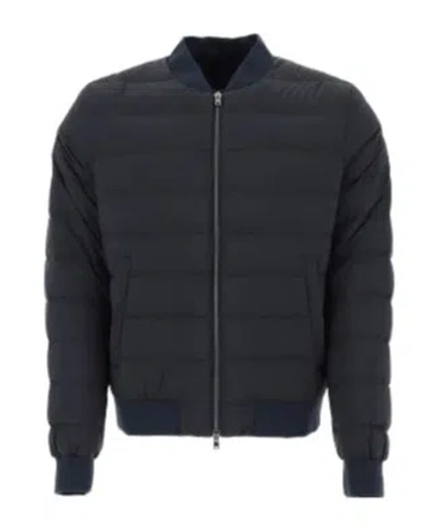 Herno Zip-up Down Jacket In Black