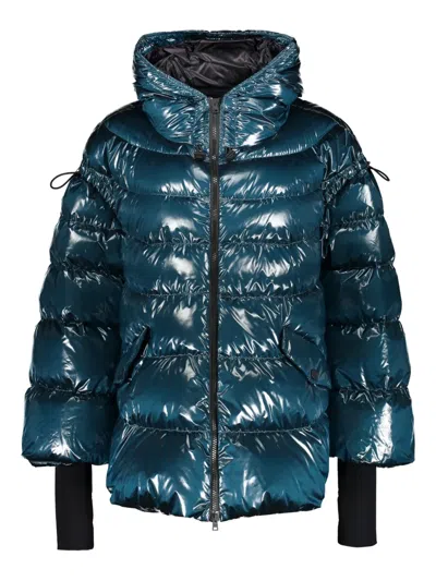 Herno Zip-up Down Jacket In Blue