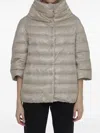 Herno Down Jacket In Nylon In Neutral