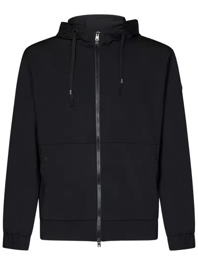 HERNO ZIP-UP DRAWSTRING HOODIE
