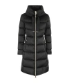 Herno Down Coat With Adjustable Waist And Silhouette In Black