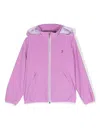 Herno Zip-up Hooded Bomber Jacket In Pink