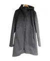 Herno Zip-up Hooded Coat In Black