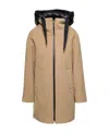 Herno Zip-up Hooded Coat In Nude