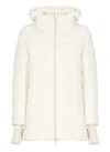 Herno White Down Jacket With Drawstring Hood In Tech Fabric Woman In White