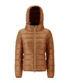 Herno Zip-up Hooded Down Jacket In Brown