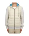 Herno Zip-up Hooded Drawstring Down Jacket In White