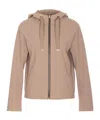 Herno Zip-up Hooded Jacket In Pink