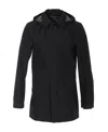 Herno Lightweight Hooded Raffia Jacket For Men In Black