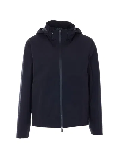 Herno Functional Lightweight Hooded Jacket With Zip Clothing In Black