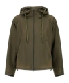 Herno Military Green Sport Jacket With Hood In Green