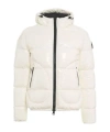 Herno Shiny Padded Down Jacket With Hood And Elasticated Cuffs In White