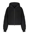 Herno Zip-up Hooded Sweatshirt In Black