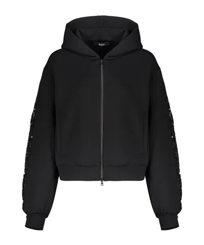 HERNO ZIP-UP HOODED SWEATSHIRT