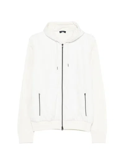 Herno Zip-up Hoodie In White