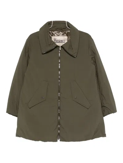 Herno Zip-up Jacket In Green