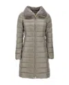 Herno Zip-up Padded Coat In Gray