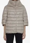 Herno Down Jacket In Nylon In Neutral