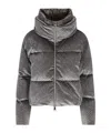 Herno Zip-up Quilted Jacket In Gray