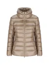 Herno Belted Quilted Jacket In Nude & Neutrals