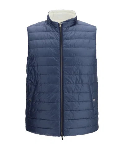 HERNO HERNO ZIP-UP REVERSIBLE GILET