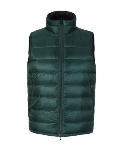 Herno Reversible Quilted Gilet In Green