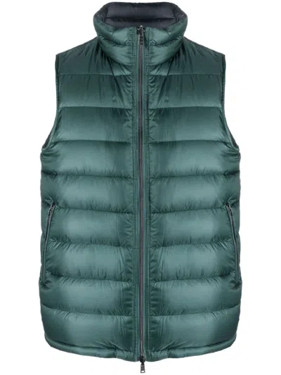 Herno Zip-up Reversible Gilet In Grün