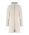 Herno Coat In Luxury Wool And Nylon Ultralight In Neutral
