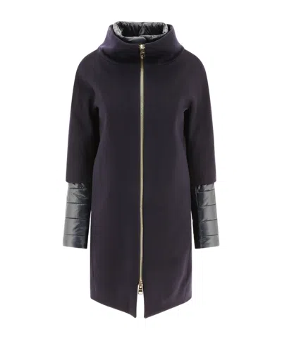 HERNO ZIP-UP VIRGIN WOOL COAT