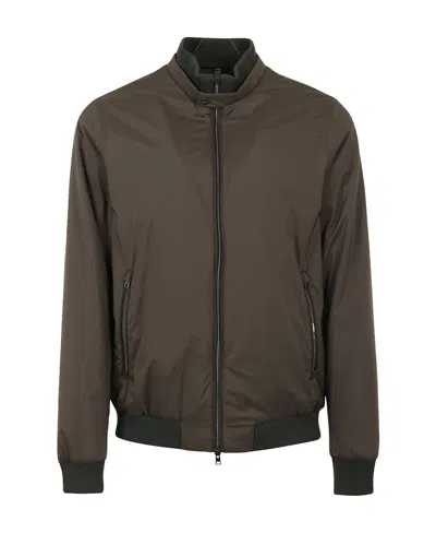 Herno Zip-fastening Bomber Jacket In Green