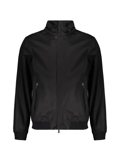 Herno Zip-fastening Front-pocket Jacket In Black