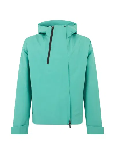 Herno Zip-fastening Hooded Windbreaker In Blue