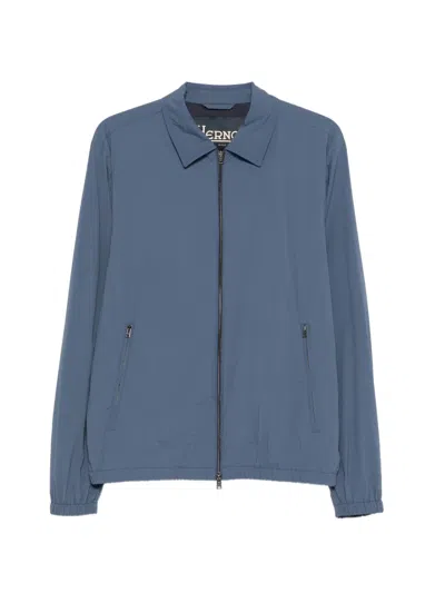 Herno Zip-fastening Jacket In Blue