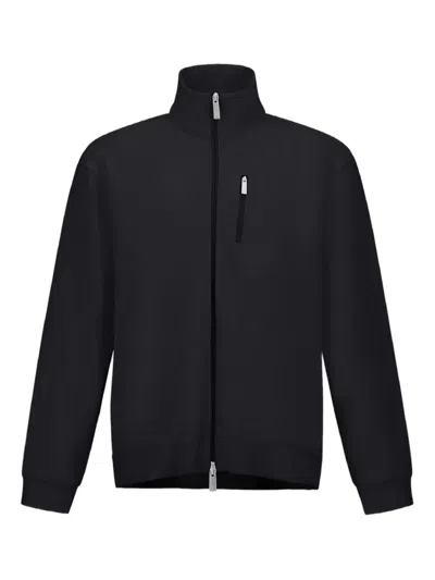Herno Zip-fastening Sweatshirt In Black