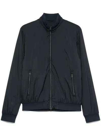 Herno Zipped Blouson Jacket In Blue